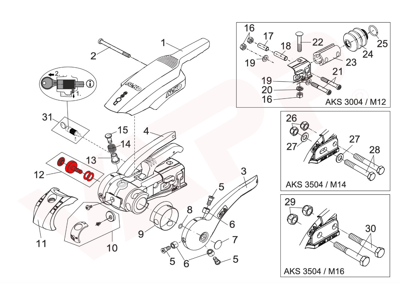 Stabilizátor AL-KO AKS 3504 třecí segmenty