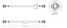 Náprava AL-KO Starr Plus LS (750 kg) a=1900 mm, c=2330 mm, 100x4 (1)