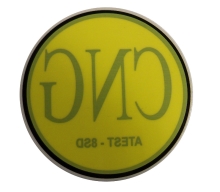 Značení CNG (ATEST-8SD) - samolepka vnitřní na sklo, prům. 71mm (1)
