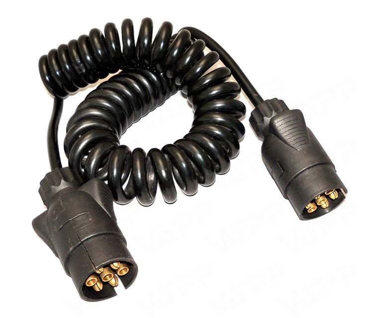 Propojovací kabel o délce 3,2 m spirálový, 2x zástrčka 7 pól 12V