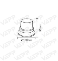 Maják magnetický LED oranžový BO, kroucený kabel, IP 56, 12/24 V (5)