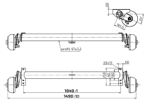 Náprava AL-KO Compact B 1200-6 (1350 kg), 112x5 (2)