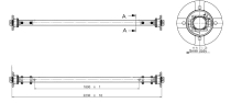 Náprava AL-KO Starr Plus LS (750 kg) a=1800 mm, c=2230 mm, 100x4 (1)