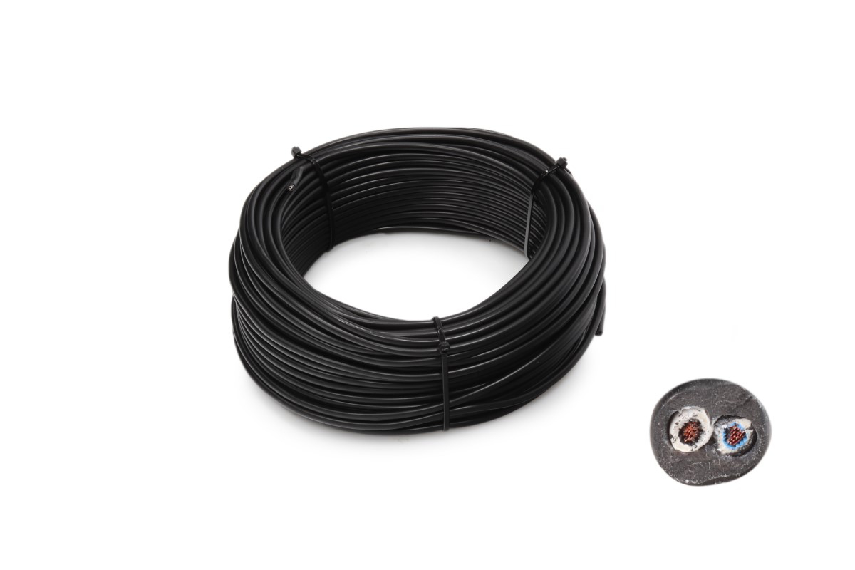 Kabel 2x0,75, bílá/černá, balení  50 m