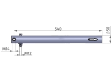 Tažná trubka pr.50 mm vč. tlumiče pro nájezdovou brzdu  WAP 35/35.2, WAP 35/35.3 (3)