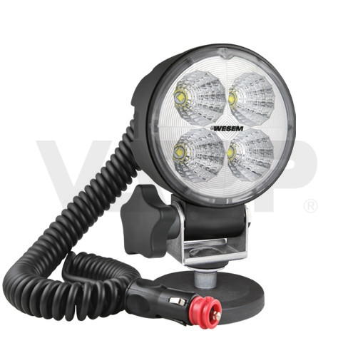 Svítilna pracovní Wesem LED pr.87 mm , 12-24V, 1500 lm, kabel 8 m, s magnetem, vypínač