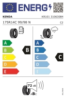 Pneu 175 R14C 99/98N (775 kg) Kenda MasterTrail 3G KR101 M+S (1)
