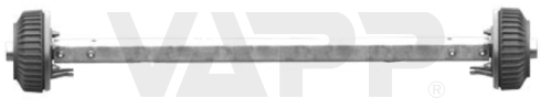 Náprava AL-KO Starr Plus BS (1500kg) a=1900 mm, c=2350 mm, 2051Ab, 112x5