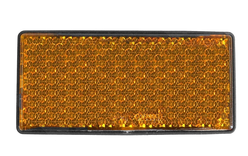 Odrazka oranžová 108x51 mm, samolepicí