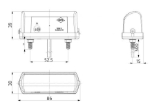 Osvětlení SPZ (registrační značky) LED HORPOL LTD 665 (12-24V) (1)