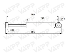 Tlumič nájezdové brzdy BPW ZAF 3,5-1, AK 3510A  (02.3702.65.00) (1)