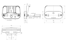 Svítilna boční obrysová LED Jokon SMLR 2002c, 12-24V, s odrazkou, na držáku, QS150 (3)