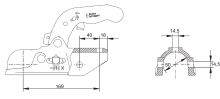 Tažná spojka KNOTT K27-A, 2700 kg, 50 mm, H14V14 (3)