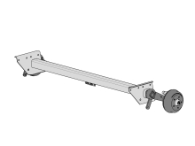 Náprava AL-KO CB 1355 (1350 kg), a=1550 mm, c=2050 mm (náhrada BPW pro Adria)