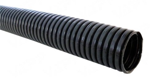 Trubka ohebná (krkavice) k mechanické ochraně kabelů černá 