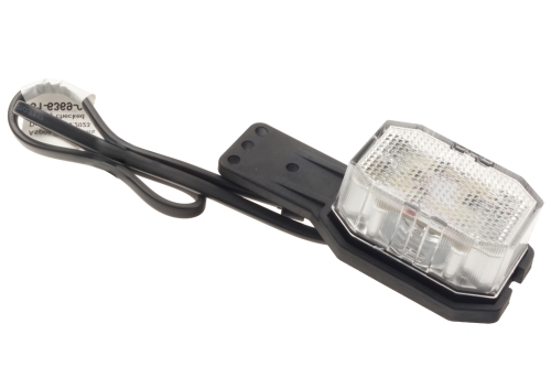 Svítilna doplňková obrysová LED Aspöck Flexipoint 12-24V s odrazkou, na držáku, QS75, levá