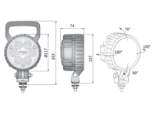 Svítilna pracovní Wesem LED pr.117, 12-24V, 2500 lm, s kabelem 0,5m , rozptýlené světlo (3)