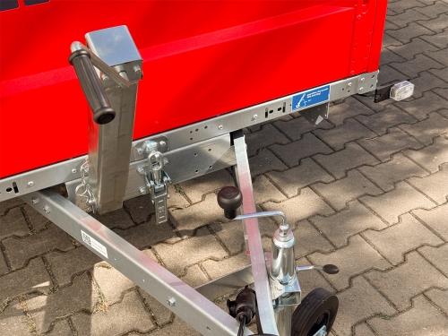 Přívěs Stema REX 30 750 kg sklopný + lakované bočnice 650 mm RAL3020 červená (7)
