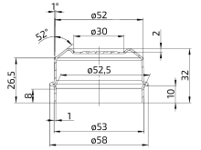 Krytka náboje BPW 53 mm S2504-7 (ETI 827039) (2)