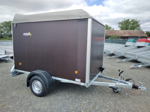 Přívěs Agados VZ-27 1300 kg - B1 O + dvoukřídlé dveře, laminátové víko