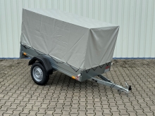 Plachta s konstrukcí OPTI 750, podchozí výška 110 cm šedá