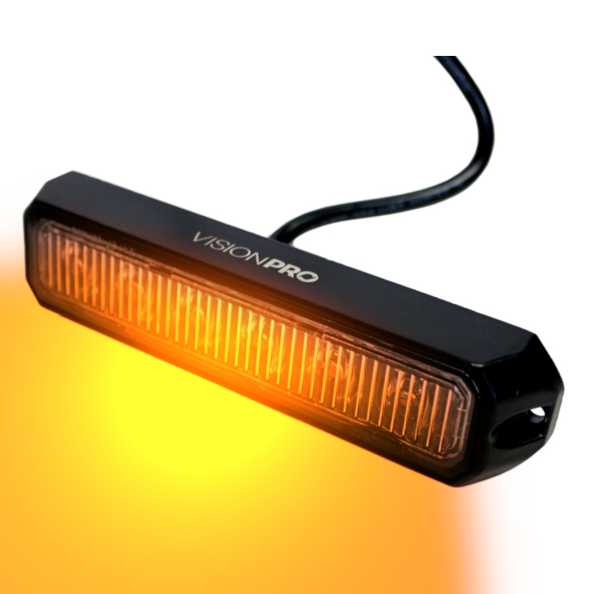 Výstražná záblesková svítilna VISIONPRO, 6x LED, oranžová