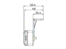 Svítilna boční obrysová LED WAS W45/220Z, 12-24V, s odrazkou, na držáku (3)