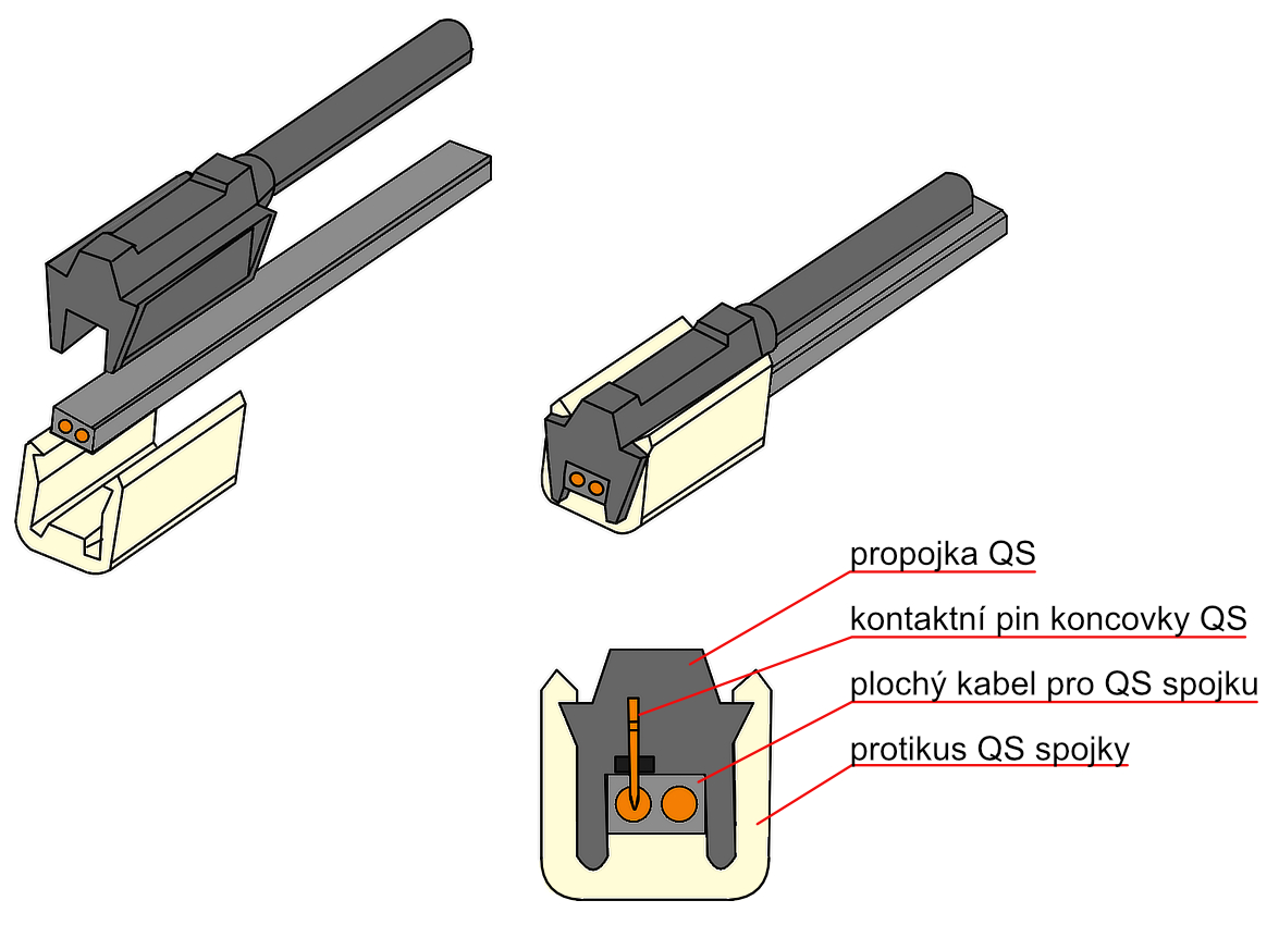Kabeláž VAPP 4,55 m/ 13-pól. zástrčka, s předními vývody  QS150, baj5