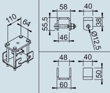 Montážní materiál AL-KO pro listové pružiny STARR (750 kg) / 1 ks (1)