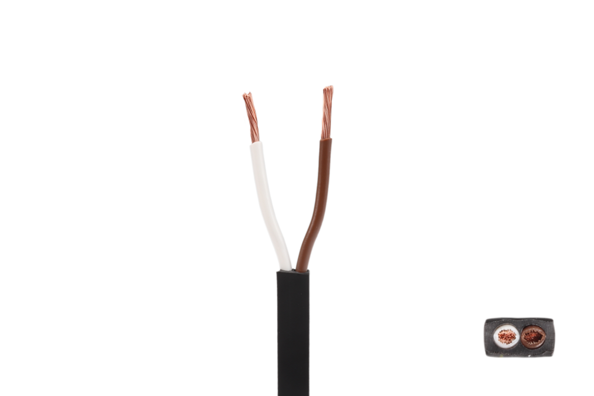 Kabel 2x0,75 plochý 5,7x3,6 mm pro spojky QS75 (Aspöck), metráž