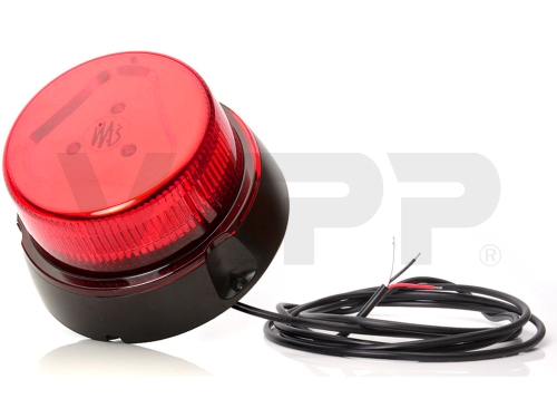 Maják pevný LED červený WAS, kabel 3 m