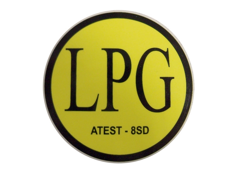 Značení LPG (ATEST-8SD) - samolepka vnější, prům. 71mm