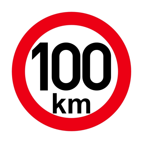 Omezení rychlosti 100 km retroreflexní