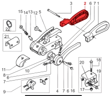 Madlo náhradní ke stabilizátoru AKS 2004 a AKS 3004 - staré provedení, pravé (3)