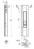Uzávěr bočnic SAFEGRIP 350 mm, "h" profil pravý (1)