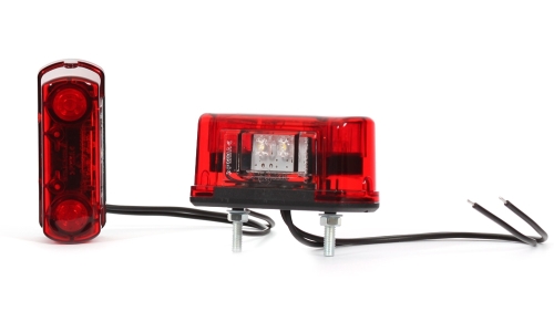 Osvětlení SPZ (registrační značky) LED WAS W53/245 (12-24V), červené