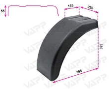 Blatník půlený plastový š.220 mm 2 ks DOMAR (1)
