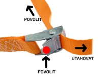 Upínací popruh se sponou 25 mm/3 m/250 kg (1)