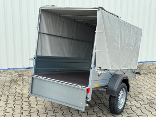 Plachta s konstrukcí OPTI 750, podchozí výška 110 cm šedá (3)