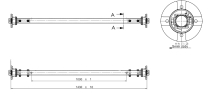 Náprava AL-KO Starr Plus LS (750 kg) a=1000 mm, c=1430 mm, 100x4 (2)