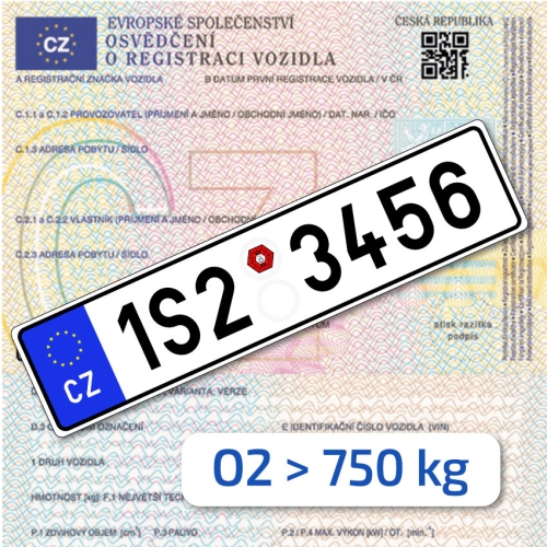Registrace/přihlášení přípojného vozidla kategorie O2 (nad 750kg) - SPZ servis