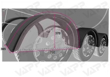 Blatník plast pro dvojmontáž š365/v370/d700 mm DOMAR černý (2)