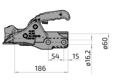Tažná spojka AL-KO Profi AK 351, 3500 kg, 60 mm, H16 + šrouby + SoftDock (3)