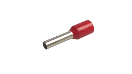 Konektor - dutinka DI 1,5-8 s plastovým límcem červená