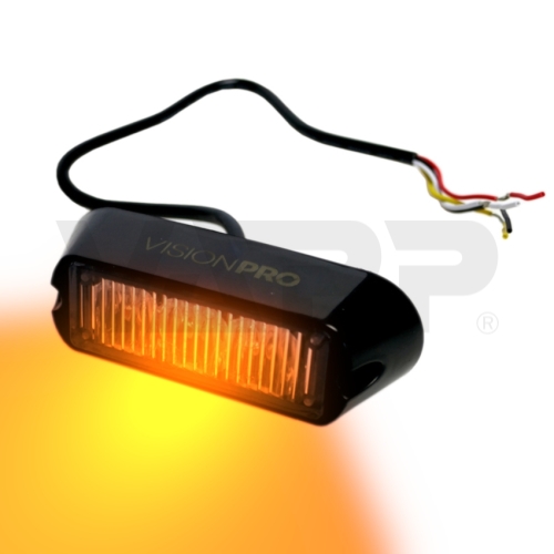 Výstražná záblesková svítilna VISIONPRO, 3x LED, oranžová