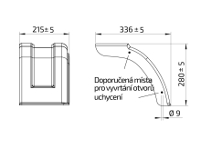 Blatník plast 10''/215 mm půlený AL-KO černý (2)