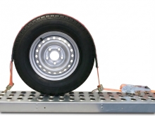 Upínací souprava pro převoz vozidel "přes kolo" 50mm, 3m, 4t, 2x ot. hák, ochrana,VDI 2700 (1)