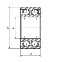 Ložisko do bubnu AL-KO 2051 Compact WASSER (64x34/h37) v setu, originál (1)
