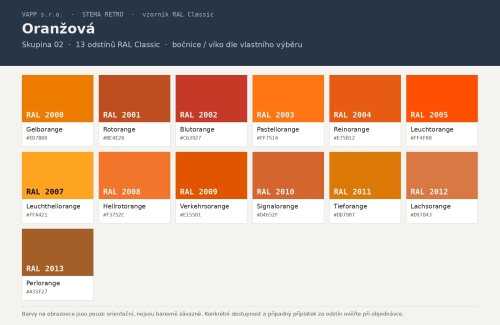 Stema RETRO - příplatek za volitelnou barvu (jednobarevné provedení) (2)