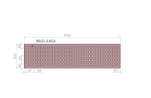Plech děrovaný 2000 x 500/tl. 3 mm KB (85x60), ocel